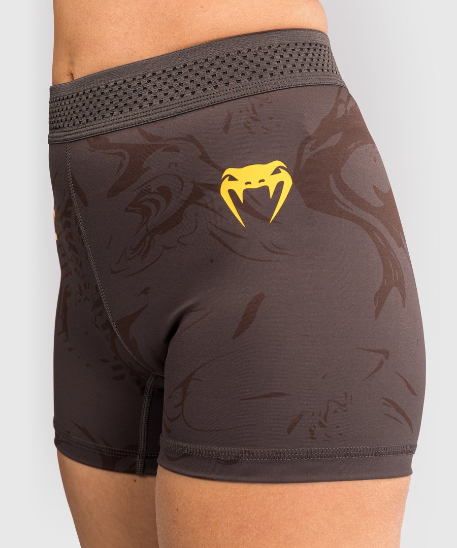 ufc fusion by venum fight week short feminino vale tudo - marrom terrano