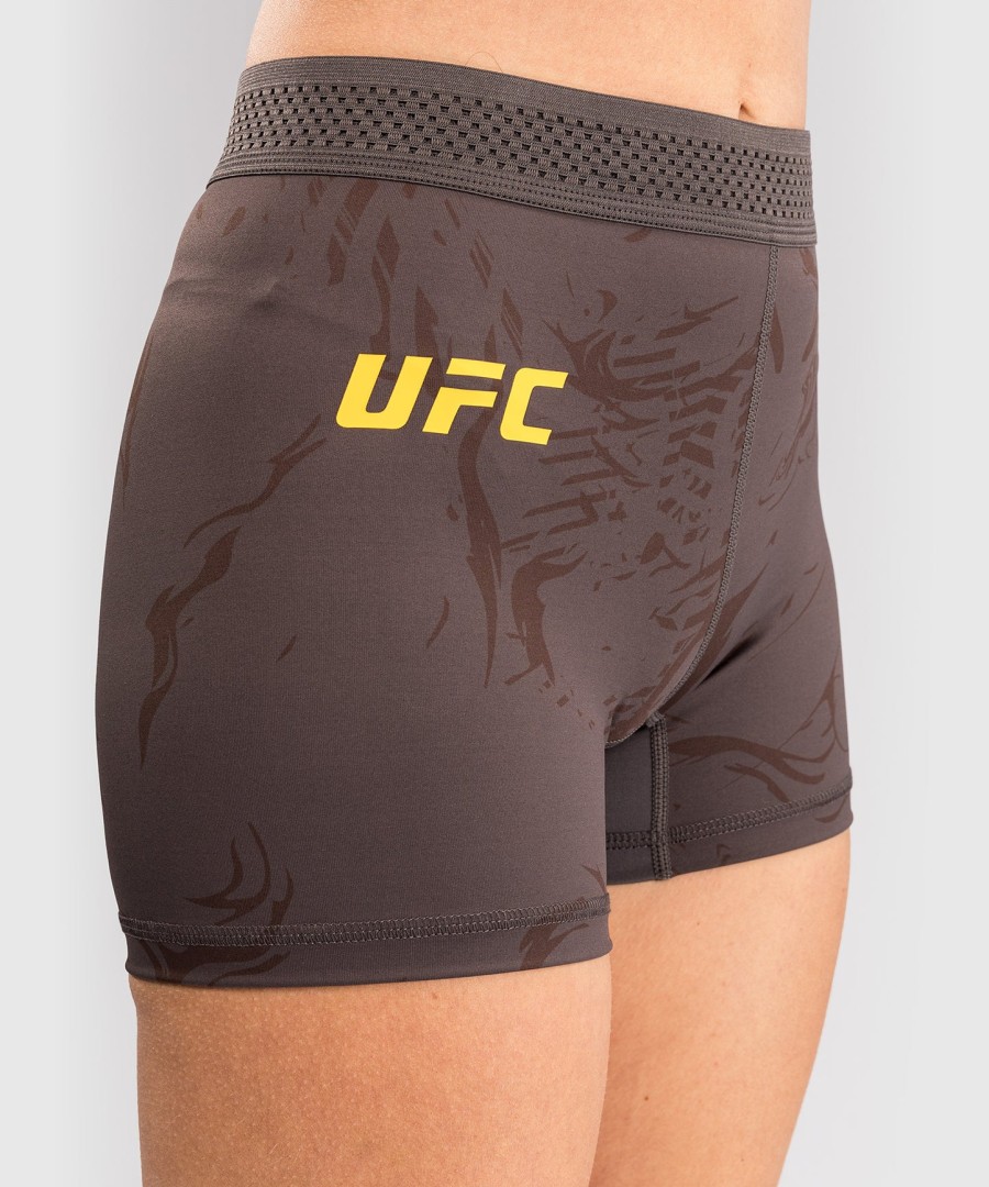 ufc fusion by venum fight week short feminino vale tudo - marrom terrano