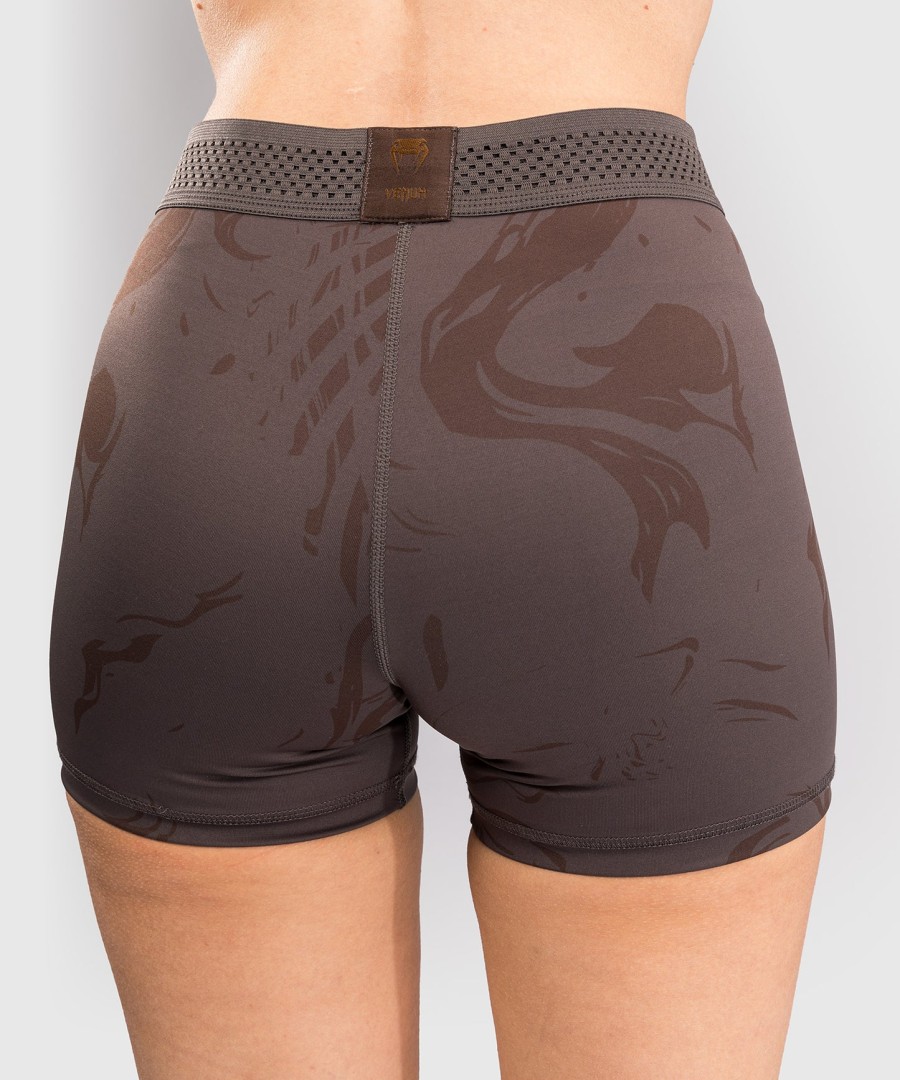 ufc fusion by venum fight week short feminino vale tudo - marrom terrano