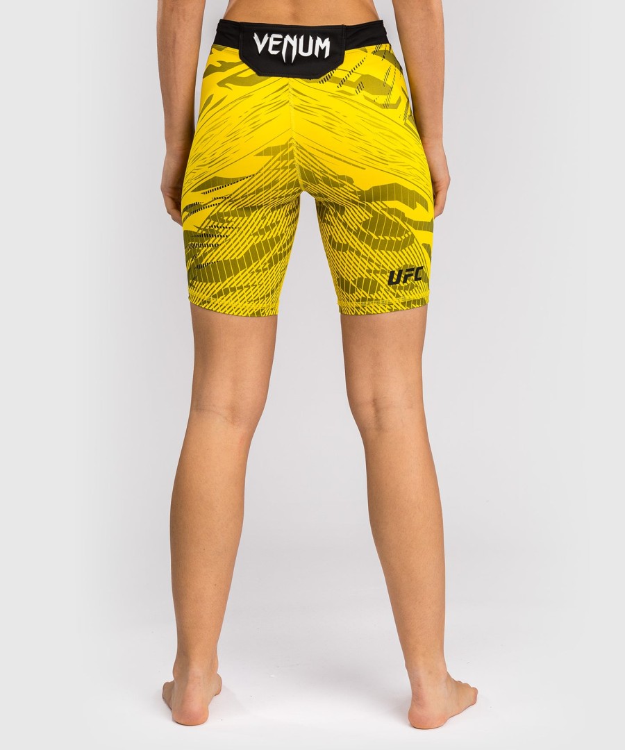 ufc fusion by venum authentic fight night short feminino vale tudo - ajuste longo - amarelo