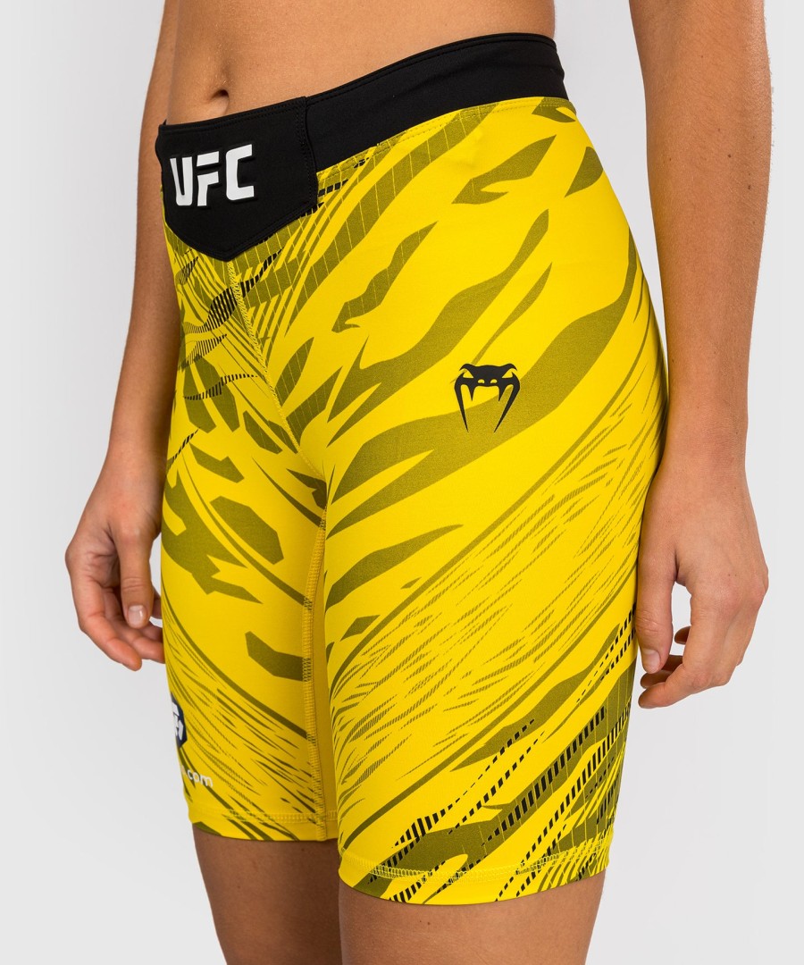 ufc fusion by venum authentic fight night short feminino vale tudo - ajuste longo - amarelo