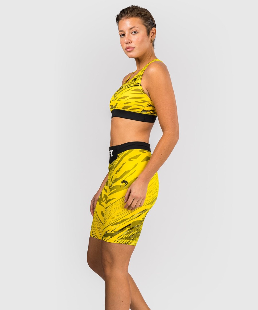 ufc fusion by venum authentic fight night short feminino vale tudo - ajuste longo - amarelo