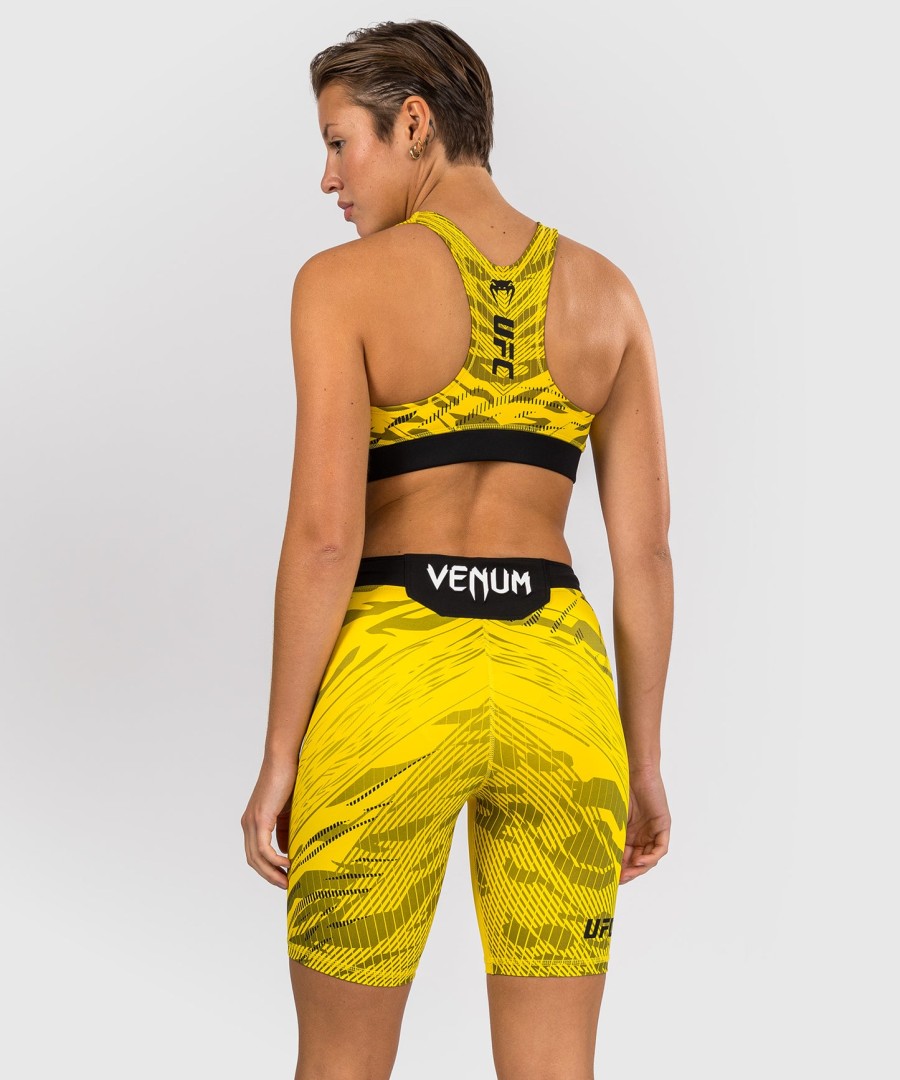 ufc fusion by venum authentic fight night short feminino vale tudo - ajuste longo - amarelo