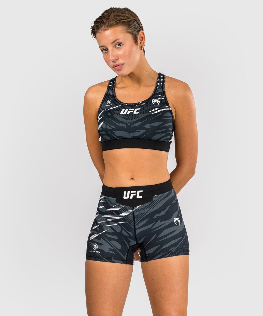 ufc fusion by venum authentic fight night short feminino vale tudo - corte curto - preto