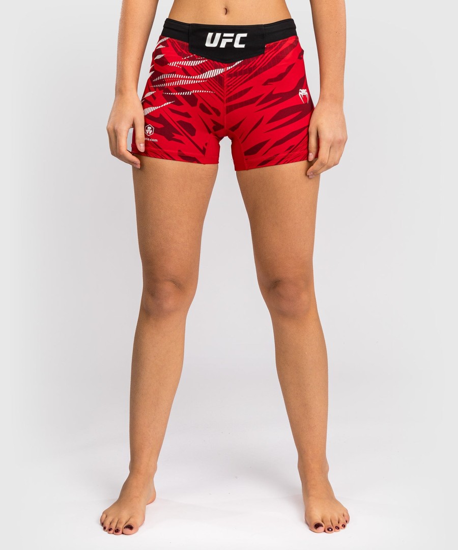 ufc fusion by venum authentic fight night short feminino vale tudo - corte curto - vermelho