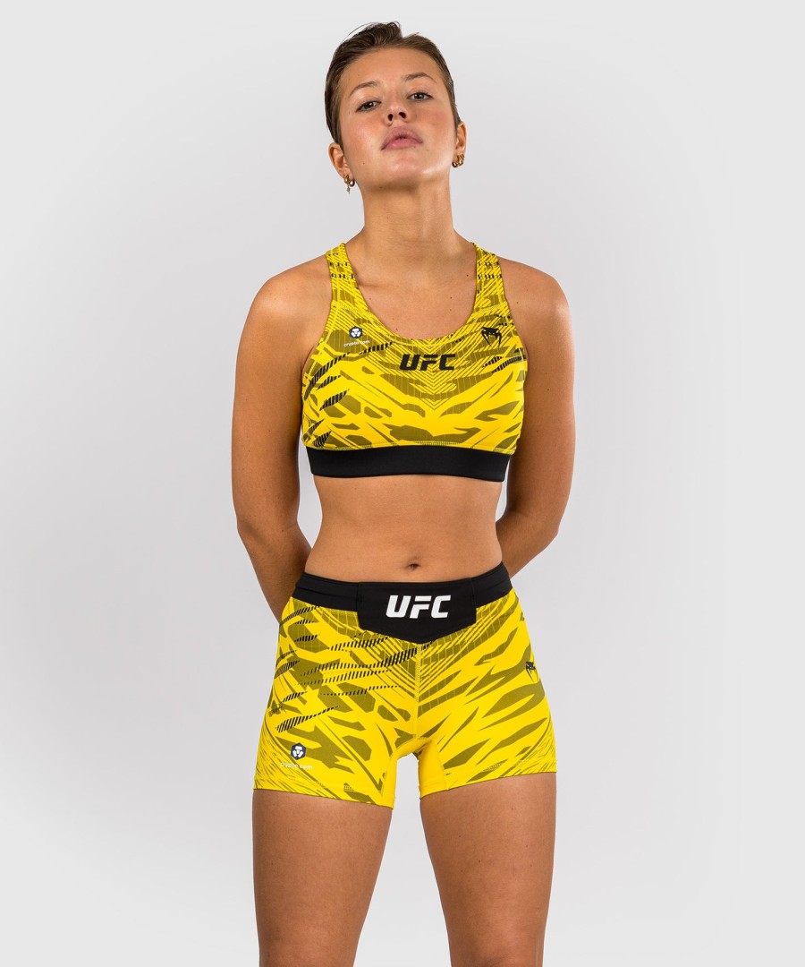 short ufc fusion by venum authentic fight night feminino vale tudo - corte curto - amarelo