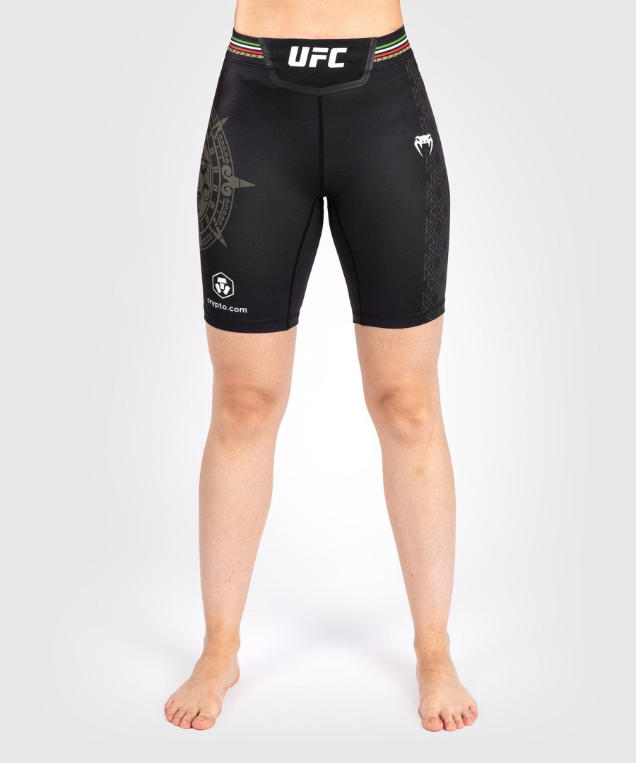 noche ufc by venum authentic fight night feminino vale tudo short - ajuste longo - preto