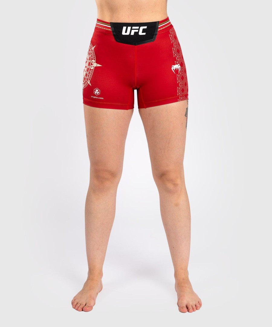 short noche ufc by venum authentic fight night feminino vale tudo - corte curto - vermelho