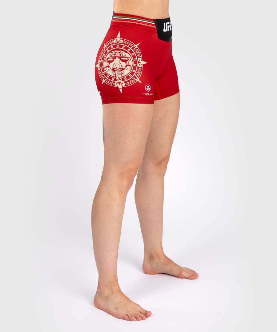 short noche ufc by venum authentic fight night feminino vale tudo - corte curto - vermelho