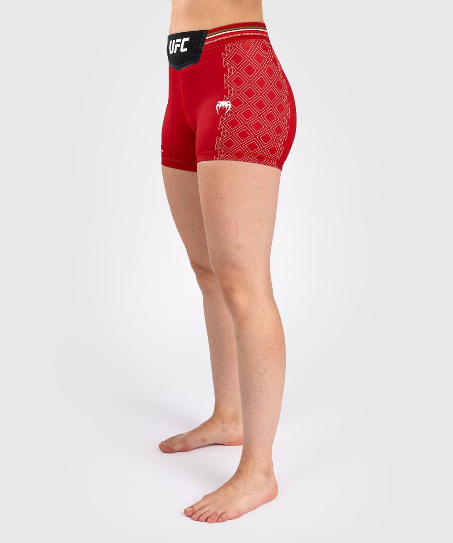 short noche ufc by venum authentic fight night feminino vale tudo - corte curto - vermelho