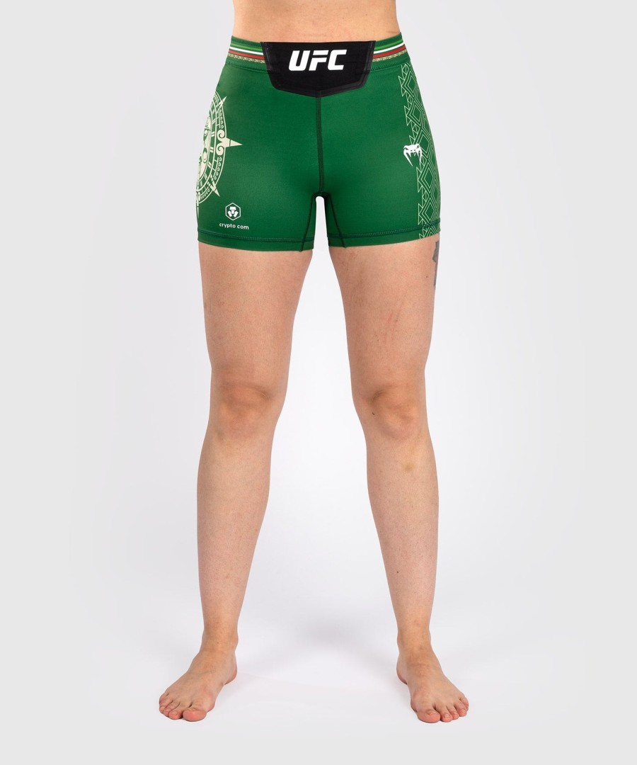 short noche ufc by venum authentic fight night feminino vale tudo - corte curto - verde