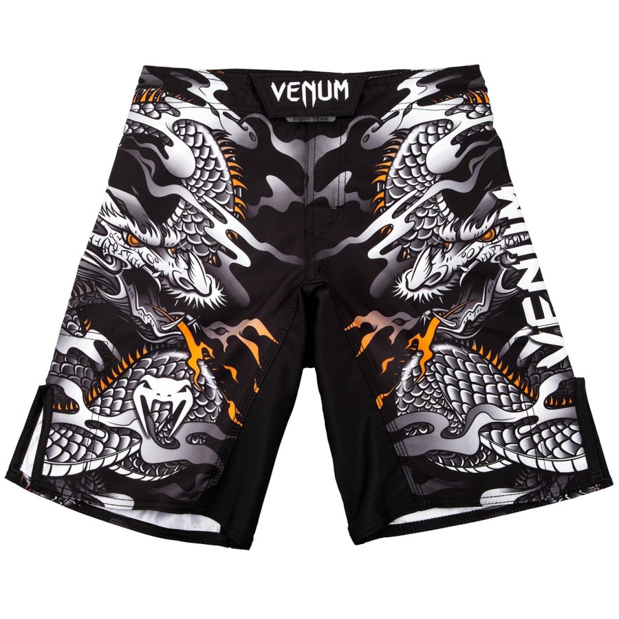 calção de luta infantil venum dragon flight - pretobranco