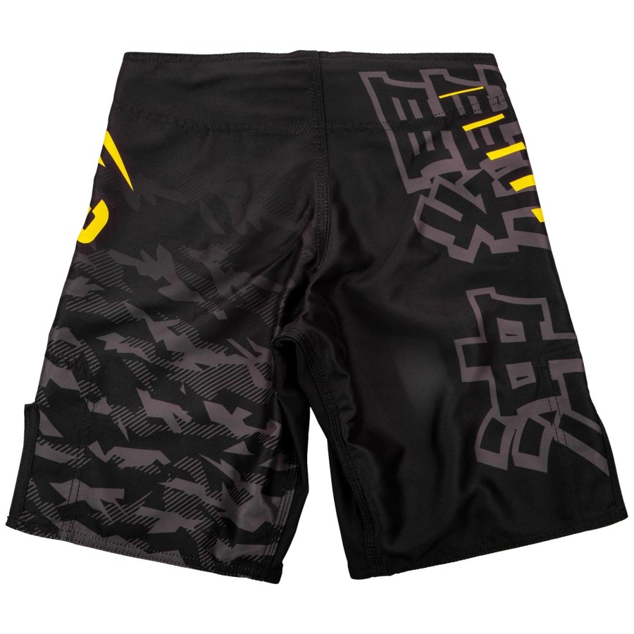 calção de luta infantil venum okinawa 2.0 - pretoamarelo - exclusivo