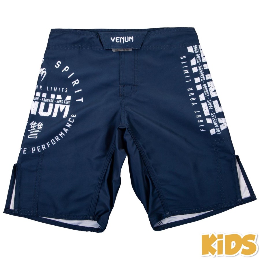 calção de luta infantil venum signature - azul marinho
