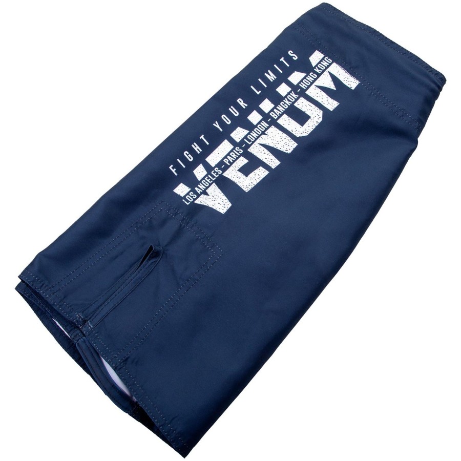 calção de luta infantil venum signature - azul marinho