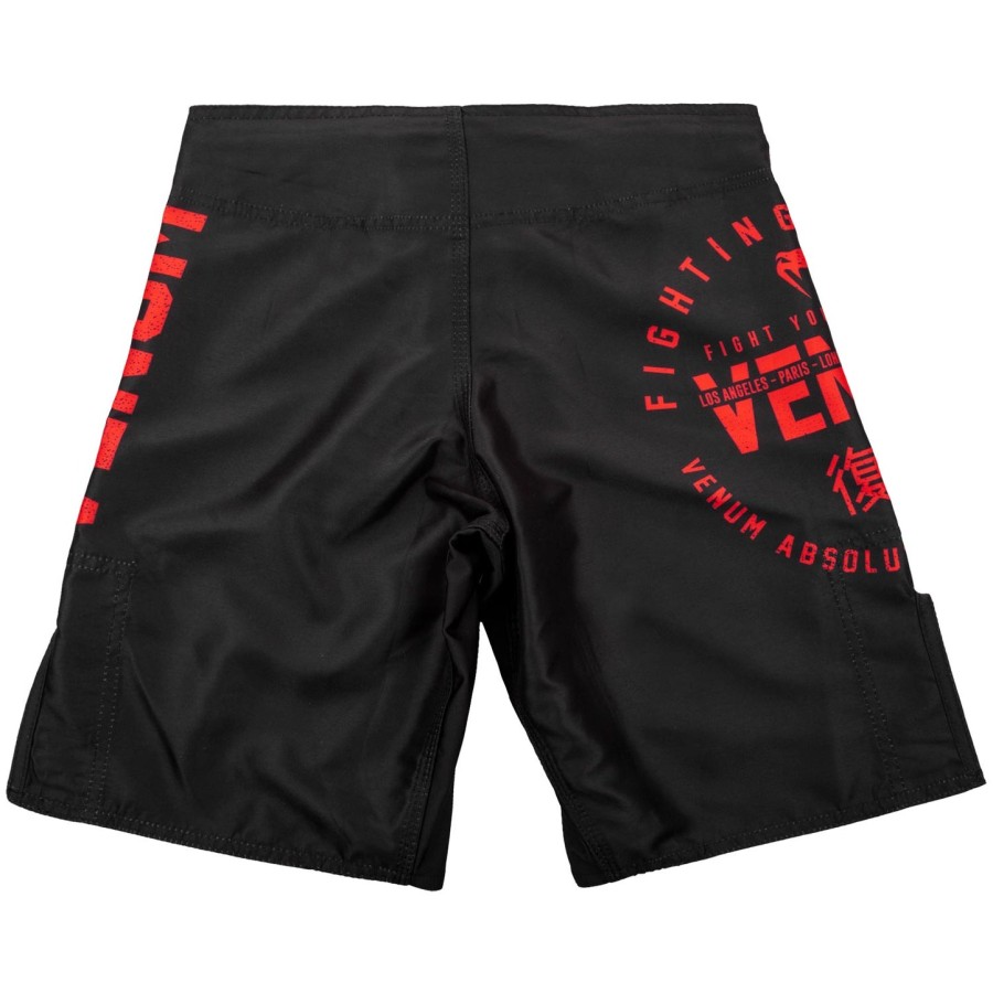 calção de luta infantil venum signature - pretovermelho