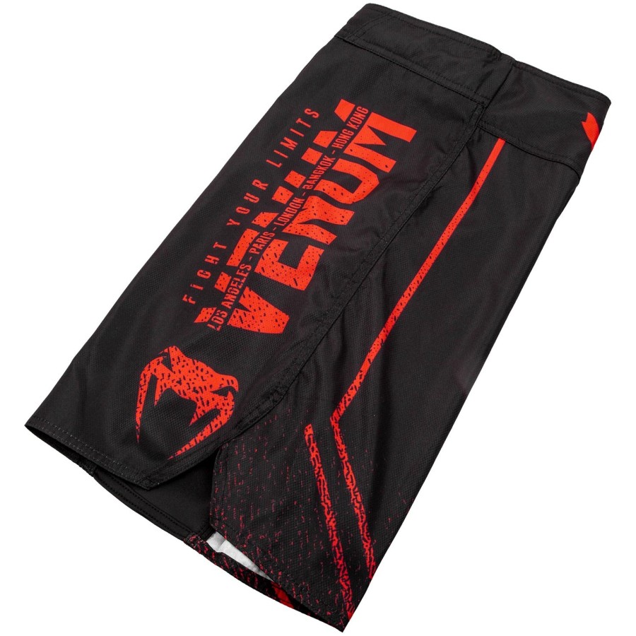 calção de luta infantil venum signature - pretovermelho