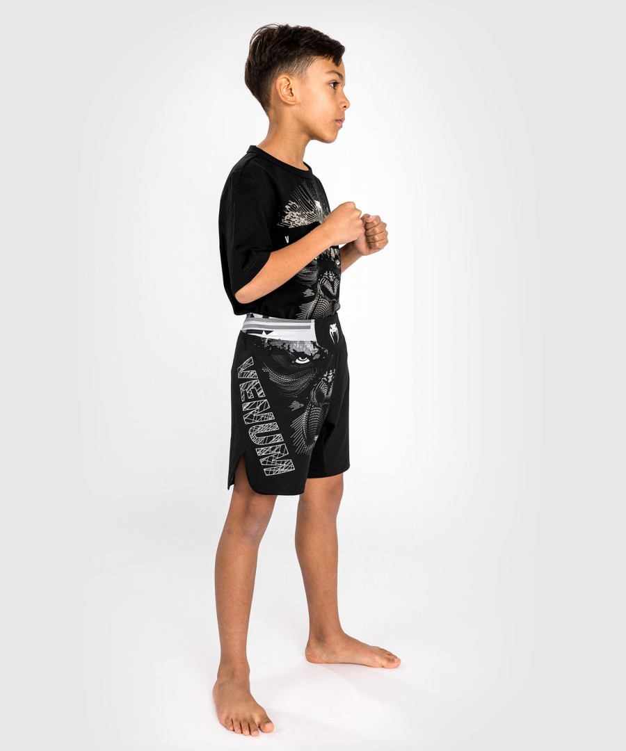 venum gorilla jungle kids fightshorts - pretobranco
