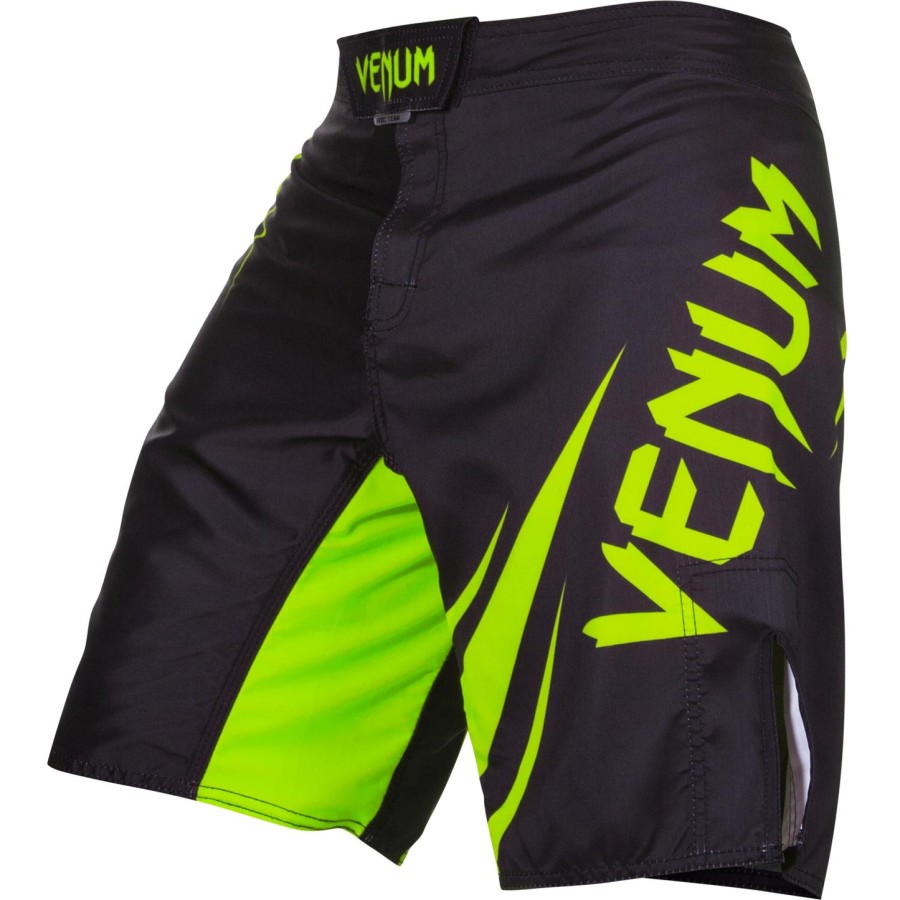 calção de luta venum challenger - pretoamarelo neo