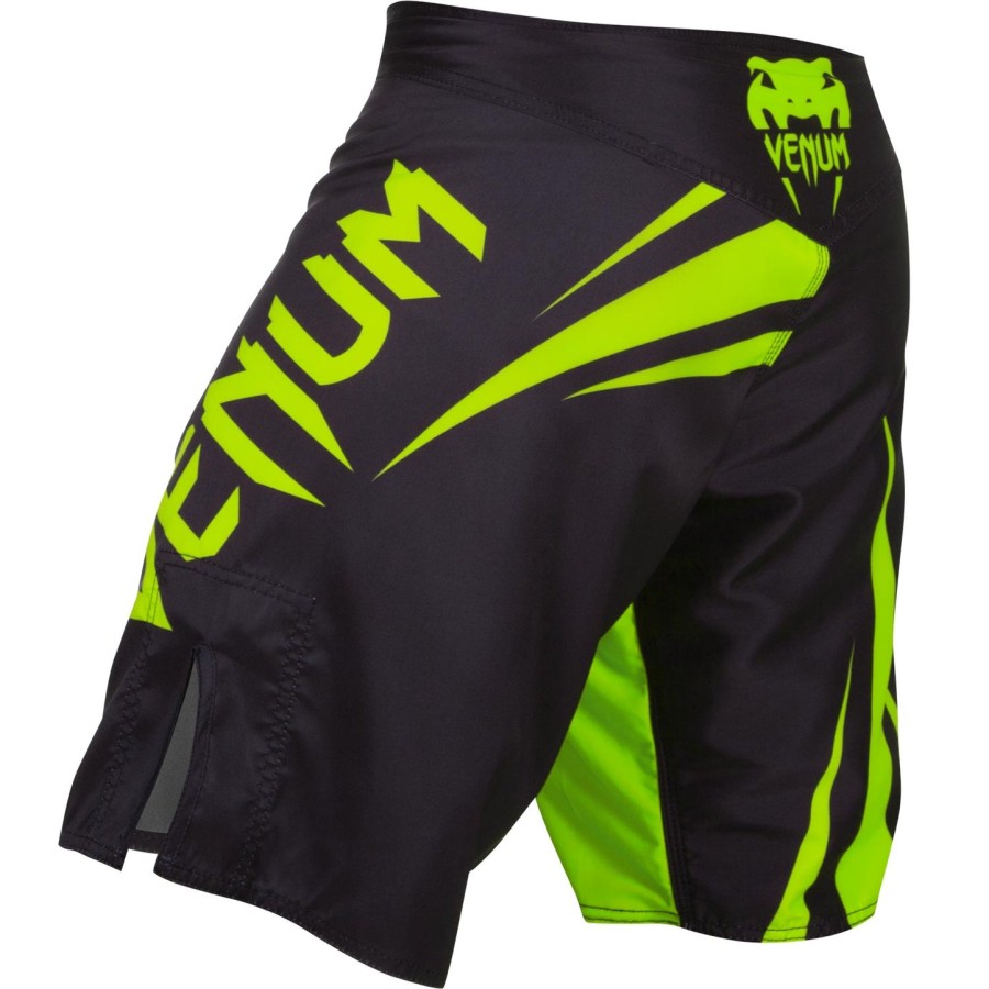 calção de luta venum challenger - pretoamarelo neo