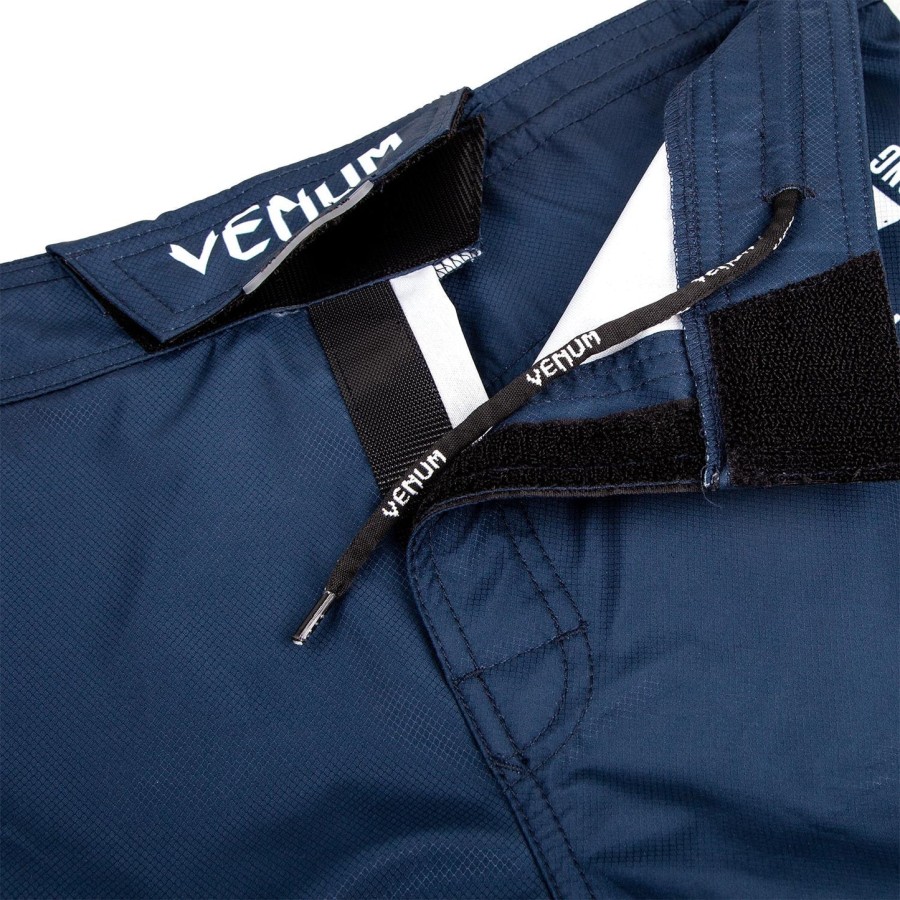 calção de luta venum signature - azul marinhobranco