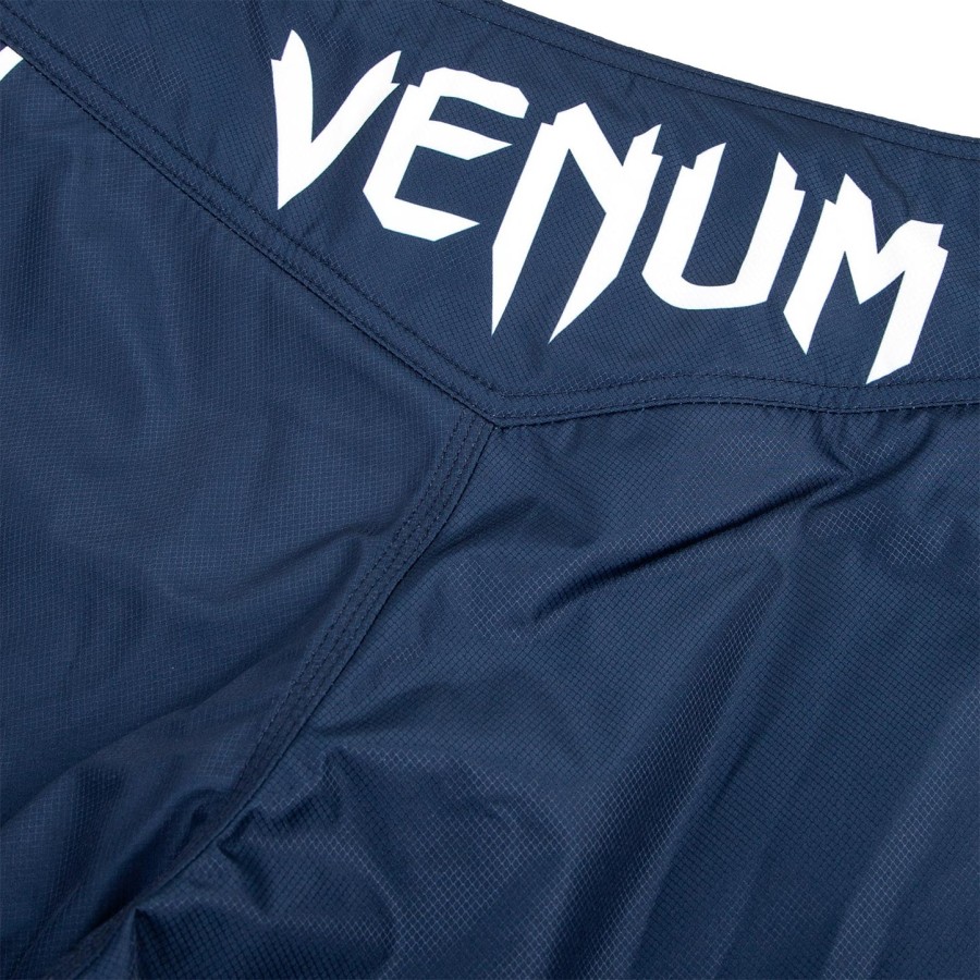 calção de luta venum signature - azul marinhobranco