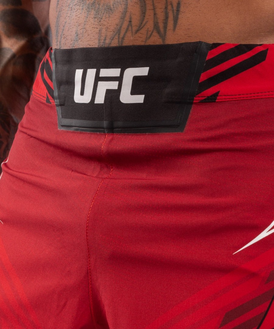 calção masculino ufc venum authentic fight night - corte curto - vermelho