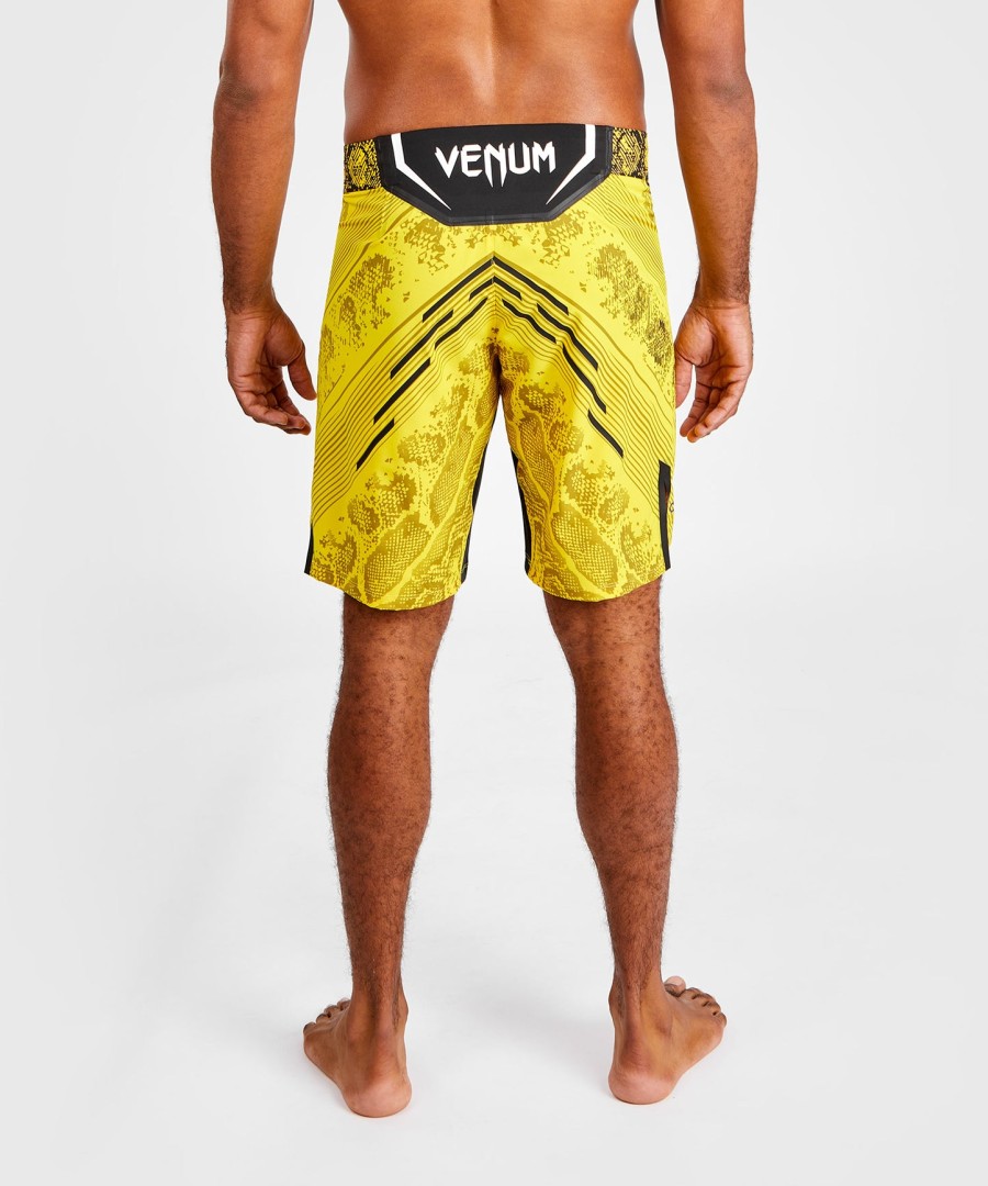 calção de luta masculino personalizado autêntico ufc adrenaline by venum - ajuste longo - amarelo
