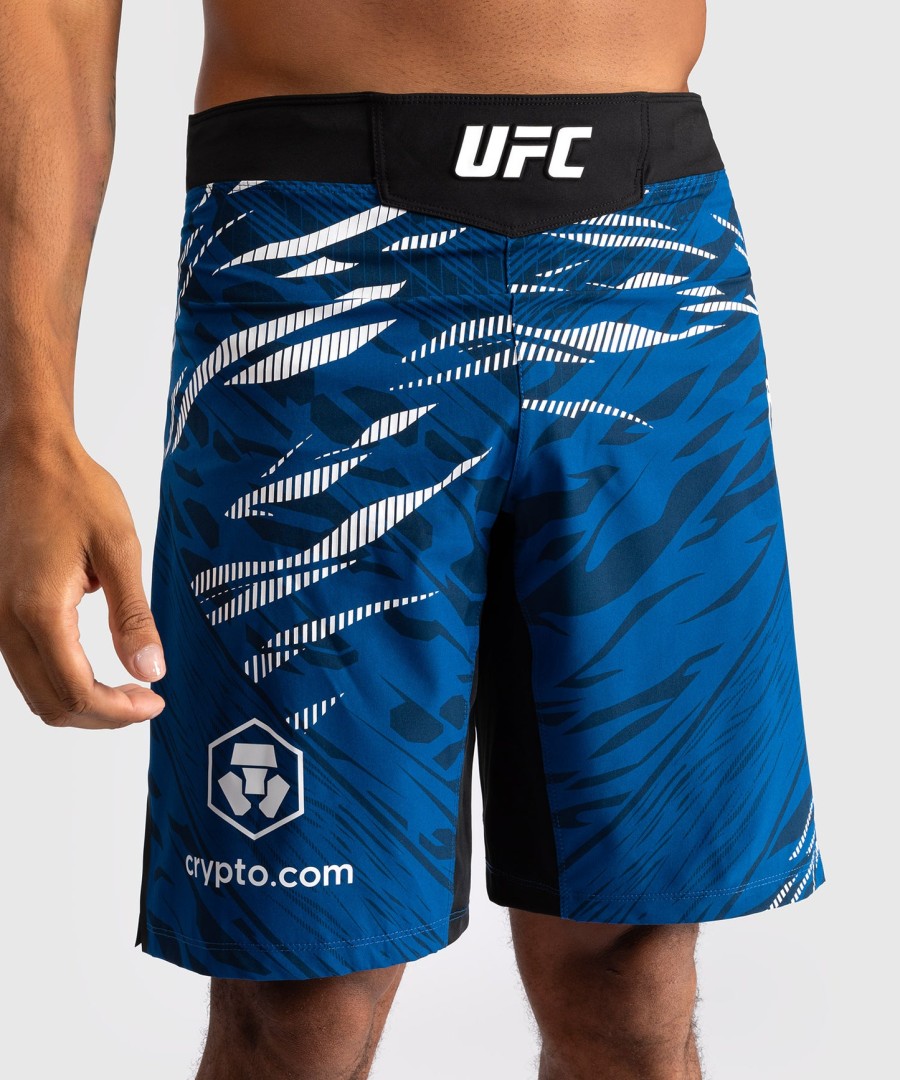 calção de luta masculino ufc fusion by venum authentic fight night - ajuste longo - azul