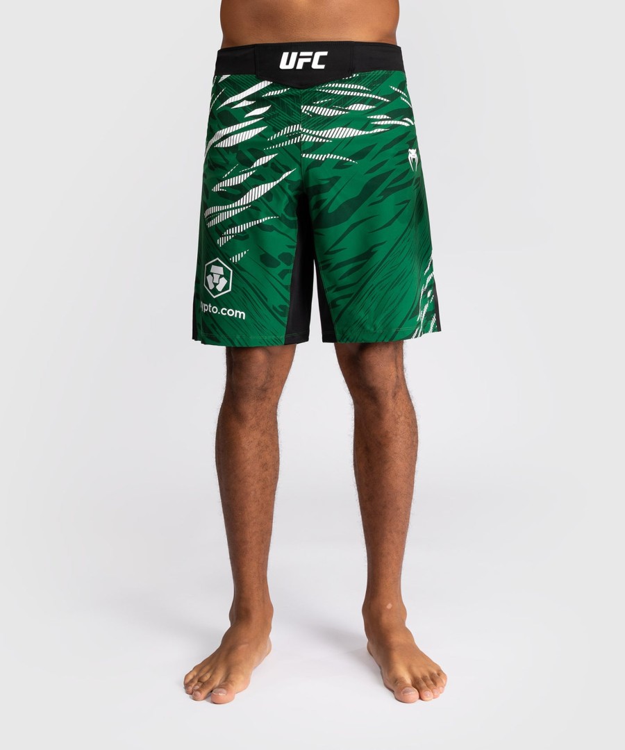 calção de luta masculino ufc fusion by venum authentic fight night modelo long fit verde.