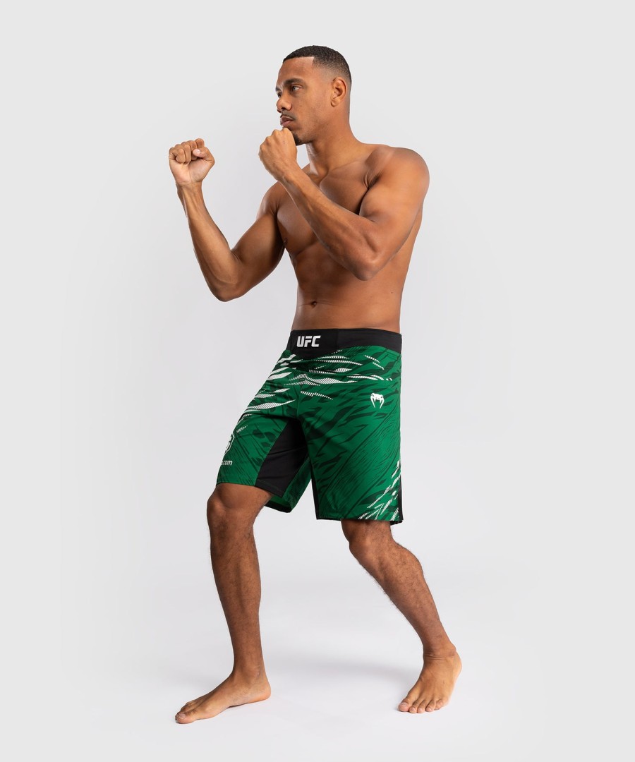 calção de luta masculino ufc fusion by venum authentic fight night modelo long fit verde.