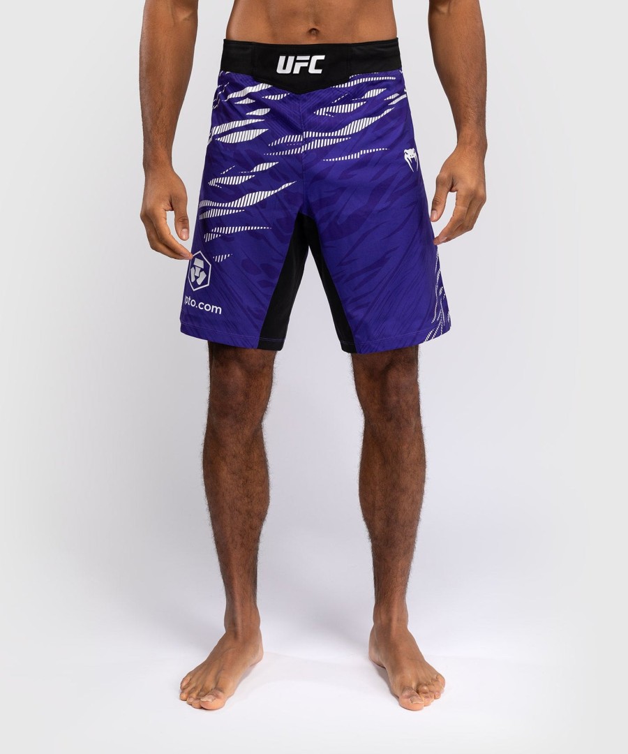 calção de luta masculino autêntico ufc fusion by venum fight night - ajuste longo - roxo