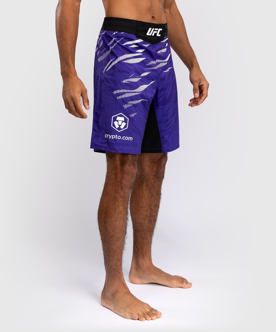 calção de luta masculino autêntico ufc fusion by venum fight night - ajuste longo - roxo