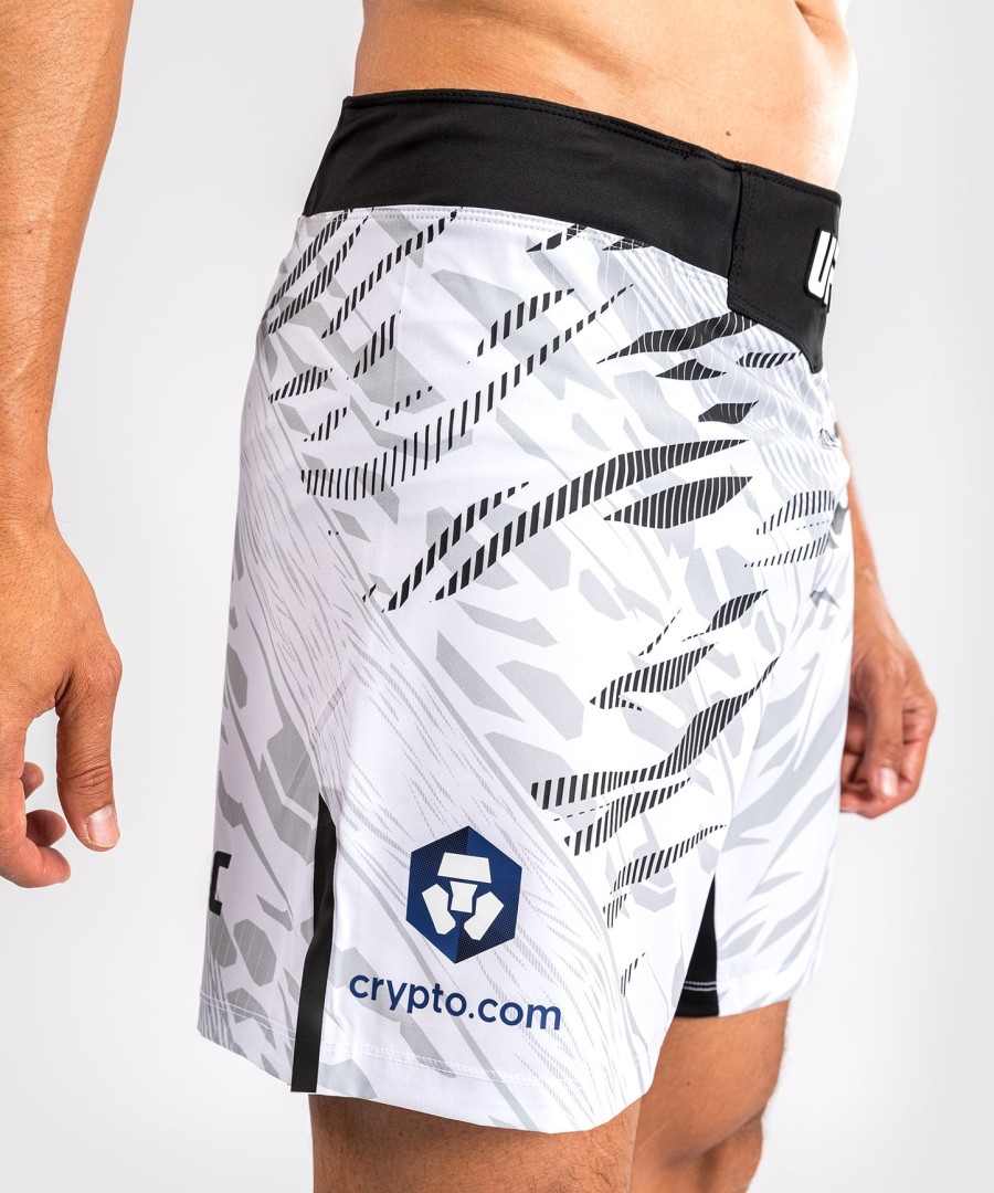 calção de luta masculino autêntico ufc fusion by venum fight night - corte curto - branco