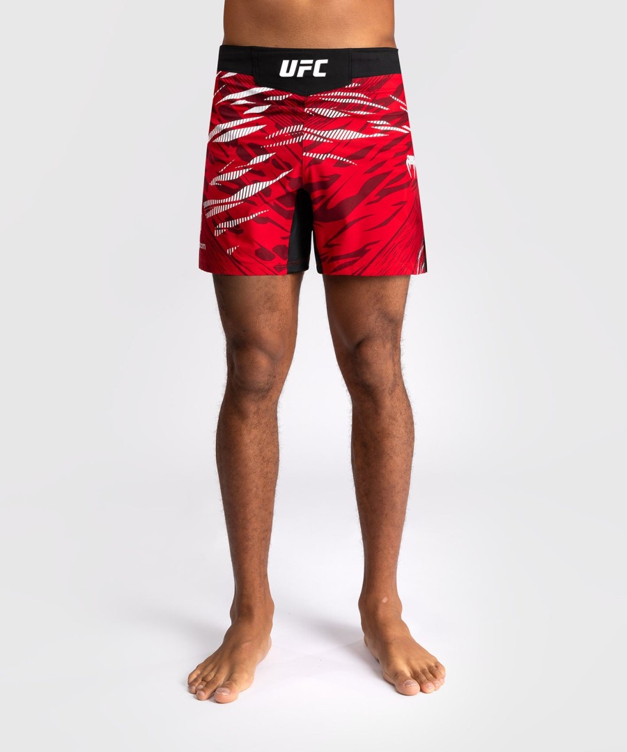 calção de luta masculino autêntico ufc fusion by venum fight night - corte curto - vermelho