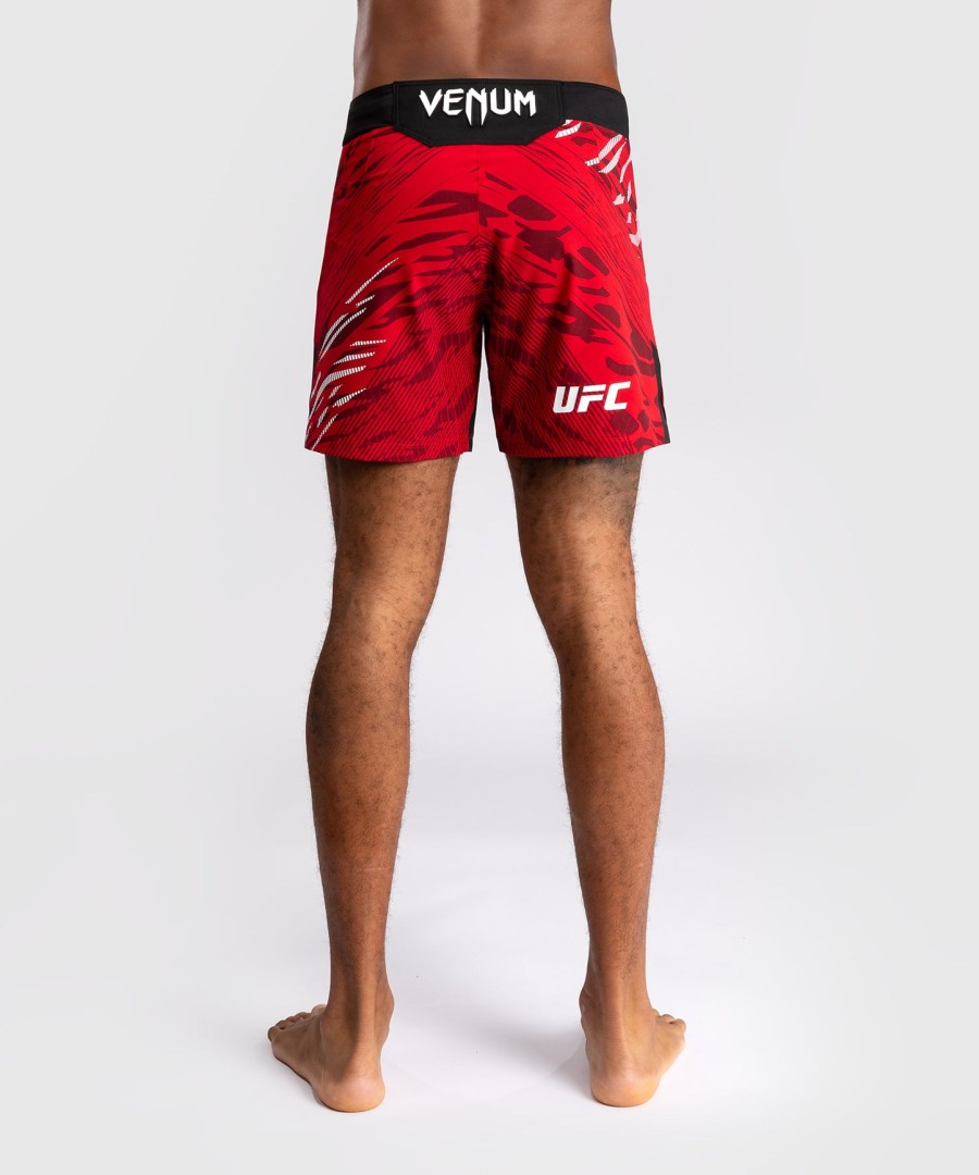 calção de luta masculino autêntico ufc fusion by venum fight night - corte curto - vermelho