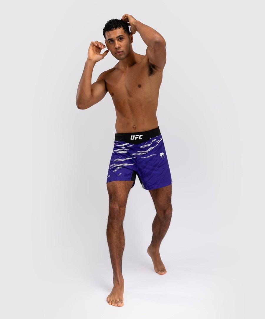 calção de luta masculino autêntico ufc fusion by venum fight night - corte curto - roxo