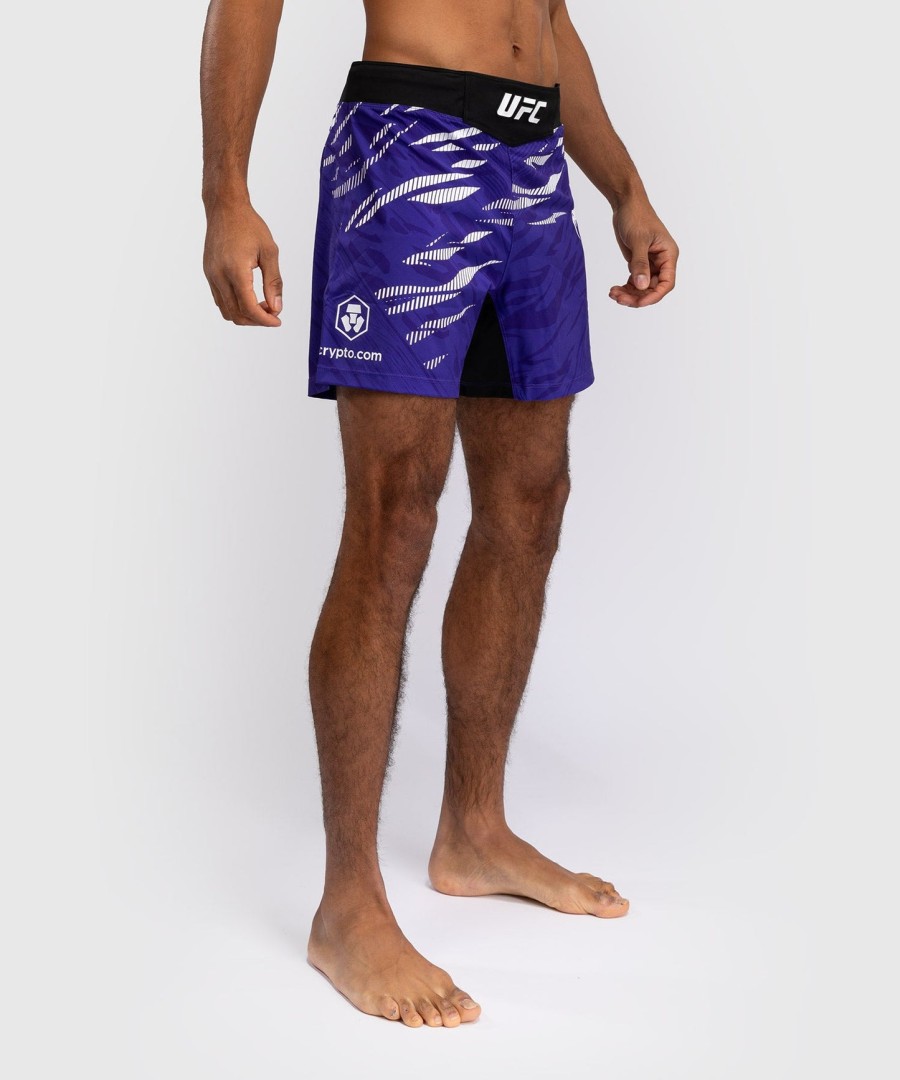 calção de luta masculino autêntico ufc fusion by venum fight night - corte curto - roxo
