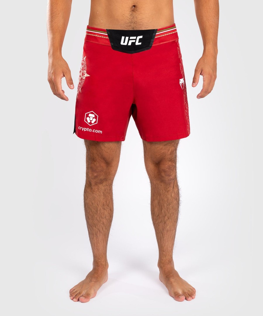 short de luta masculino noche ufc by venum authentic fight night - corte curto - vermelho