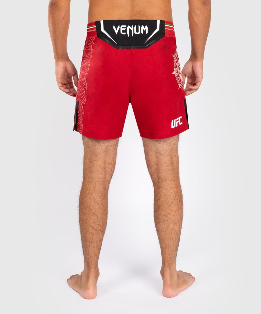 short de luta masculino noche ufc by venum authentic fight night - corte curto - vermelho
