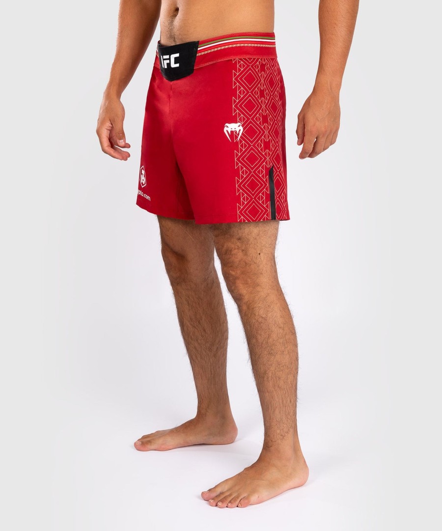 short de luta masculino noche ufc by venum authentic fight night - corte curto - vermelho