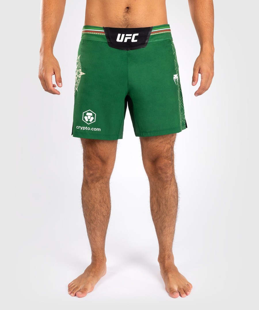 short de luta masculino noche ufc by venum authentic fight night - corte curto - verde