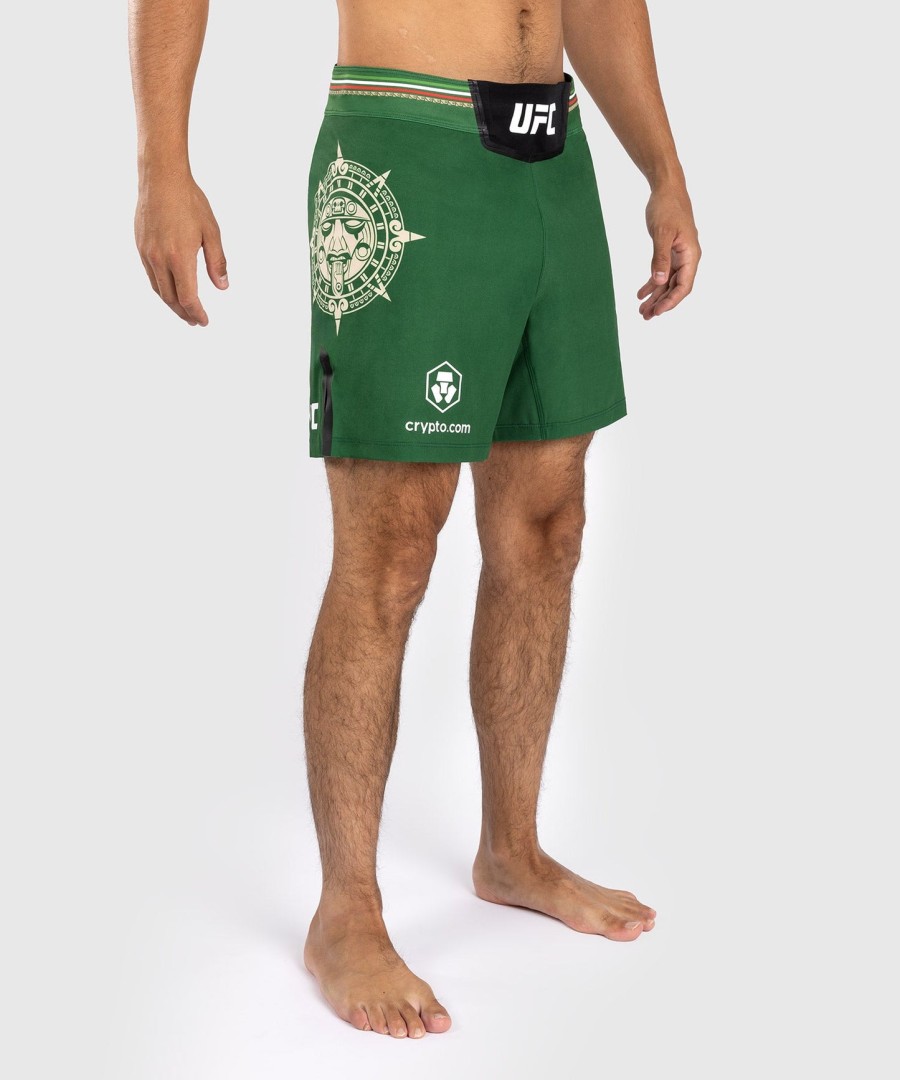 short de luta masculino noche ufc by venum authentic fight night - corte curto - verde