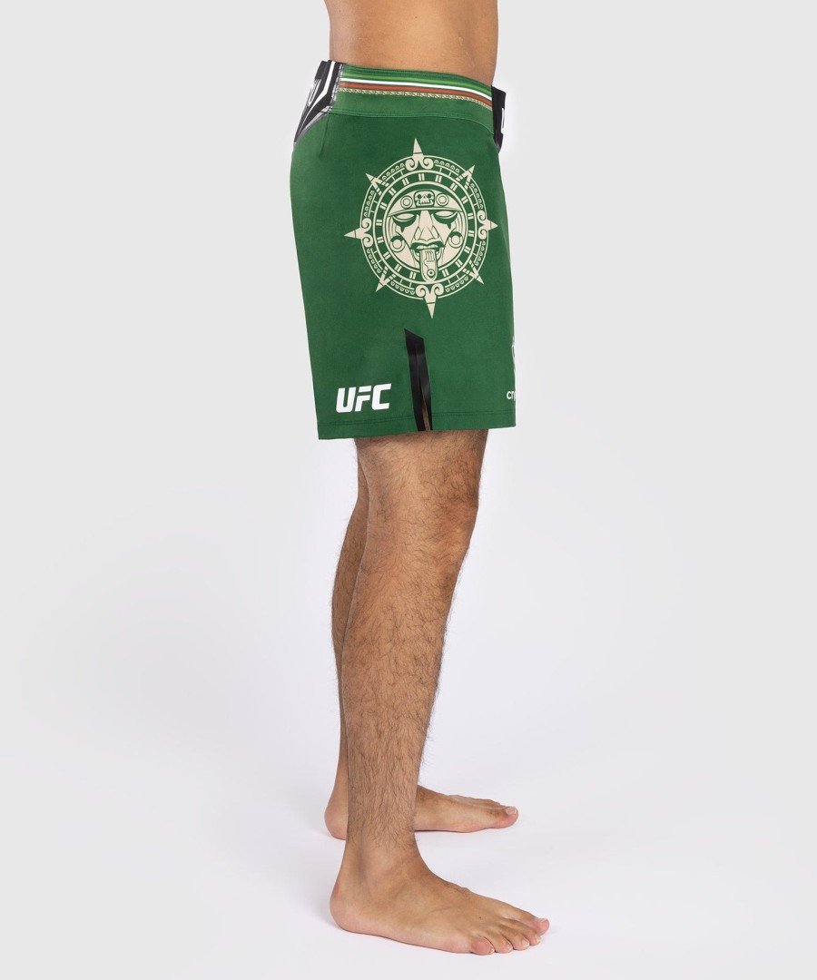 short de luta masculino noche ufc by venum authentic fight night - corte curto - verde