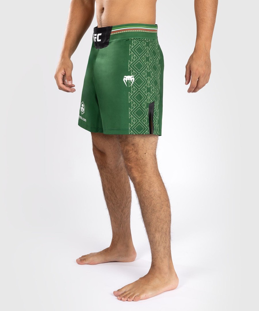 short de luta masculino noche ufc by venum authentic fight night - corte curto - verde