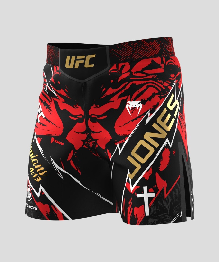 ufc masculino inigualável por venum red jon jones short fit fight short