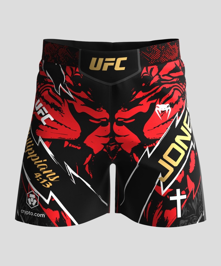 ufc masculino inigualável por venum red jon jones short fit fight short