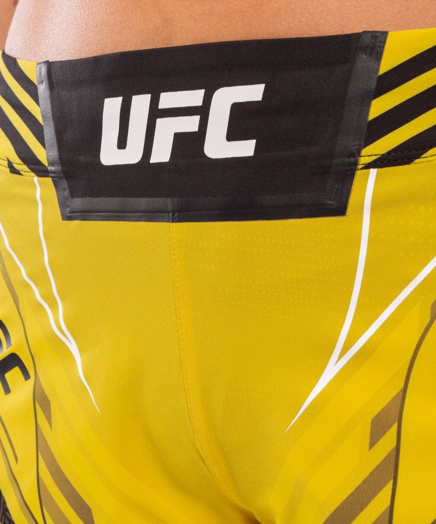 shorts ufc venum authentic fight night feminino - corte curto - amarelo