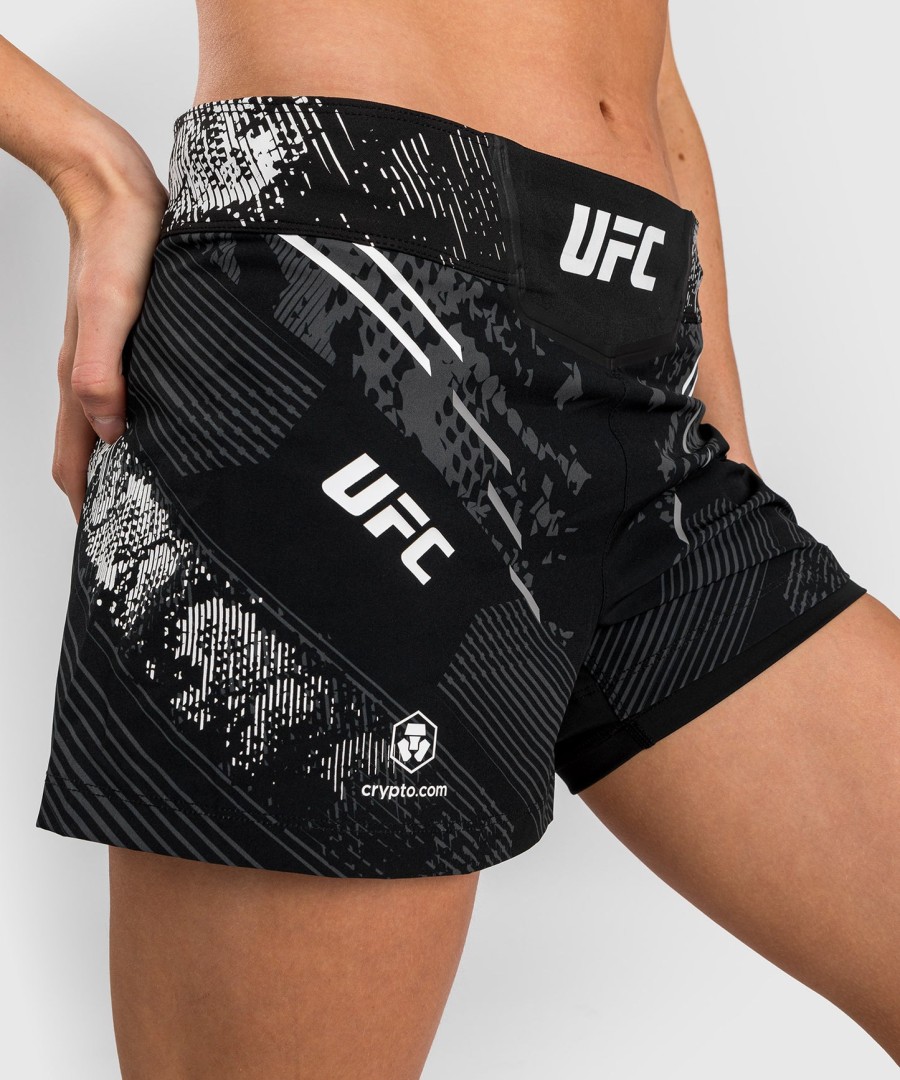 shorts de luta femininos personalizados e autênticos ufc adrenaline by venum fight night - preto