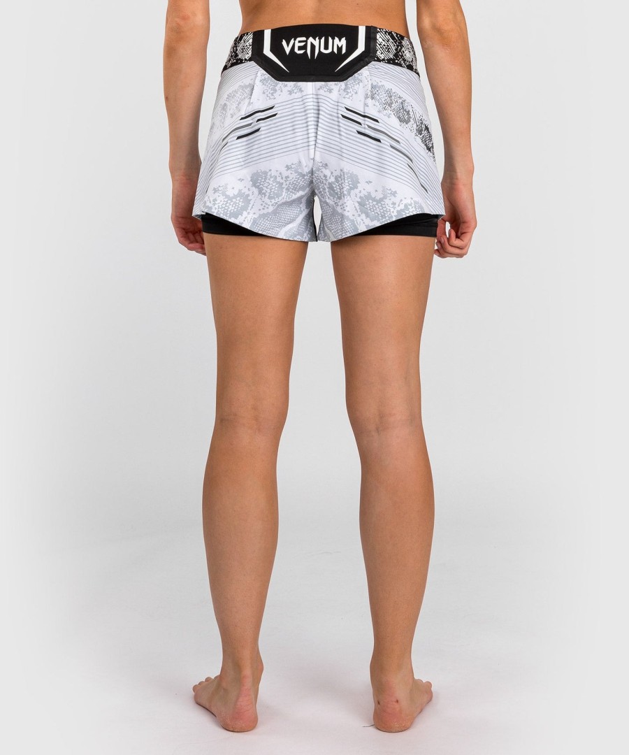 short de luta feminino ufc adrenaline by venum authentic fight night - branco